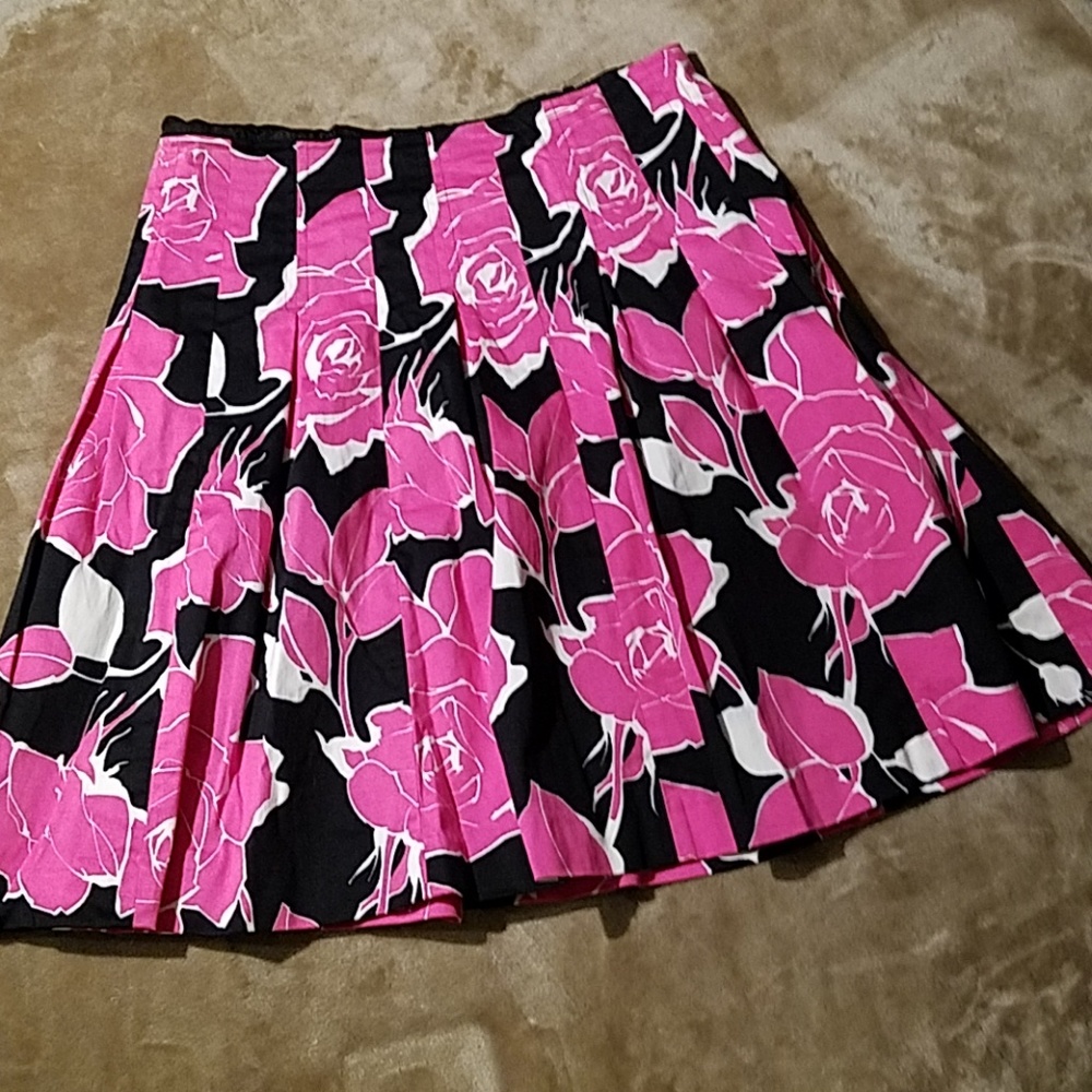 Helene Berman London Pink Floral Skirt Flare Skater Size 6